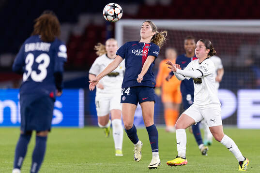 Korbin Albert of Paris Saint Germain and Ruby Grant of