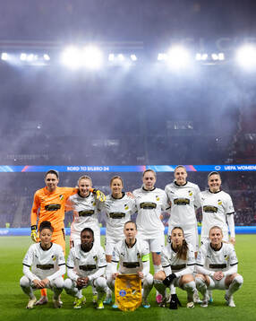 goalkeeper Jennifer Falk, Johanna Fossdalsá Sørensen,