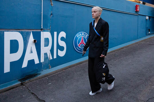 Anna Sandberg of Häcken arrives to Parc des Princes