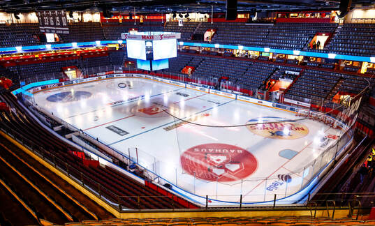 SAAB Arena före kvartsfinal fyra i SHL mellan Linköping
