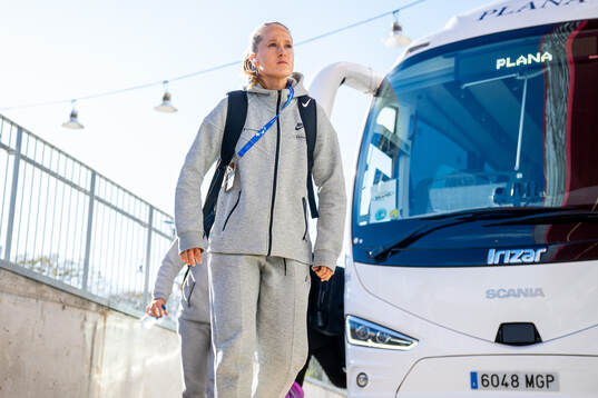 Amalie Eikeland of Brann arrives