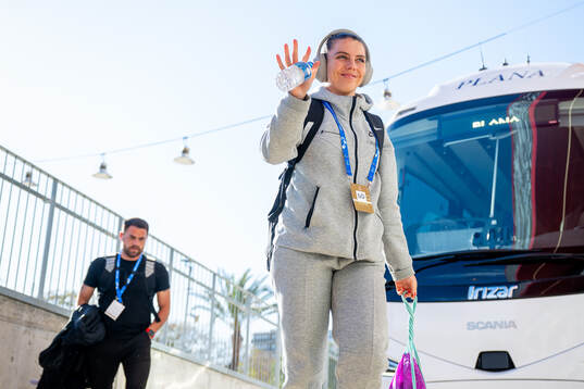 Cecilie Redisch Kvamme of Brann arrives