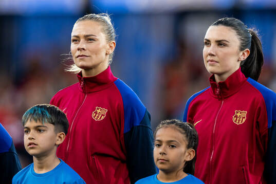 Fridolina Rolfö and Ingrid Syrstad Engen of Barcelona