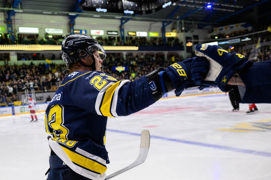 HV71s Åke Stakkestad jublar
