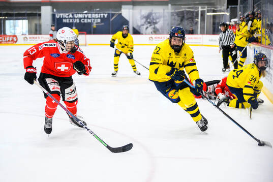 Ivana Maria Ley of Switzerland and Hanna Thuvik of Sweden