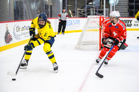 Josefin Bouveng of Sweden and Lara Christen of Switzerland