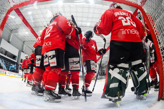 Players of Switzerland celebrate