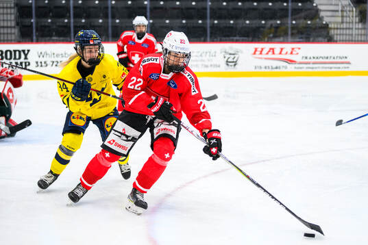Mira Hallin of Sweden and Sonja Leemann of Switzerland