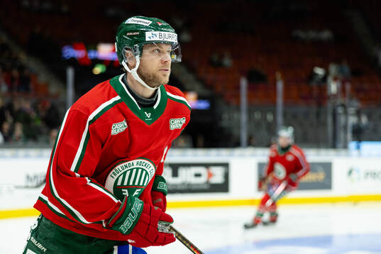 Frölundas Christian Folin innan kvartsfinal fem i SHL