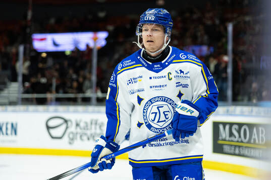 Leksands Patrik Zackrisson innan kvartsfinal fem i SHL