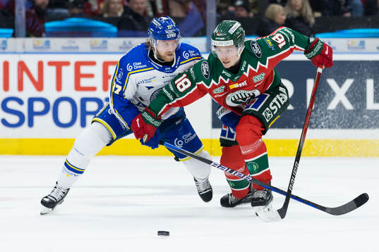Leksands Anton Lindholm och Frölundas Linus Öberg