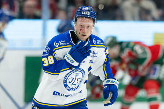 Leksands Olle Alsing blöder