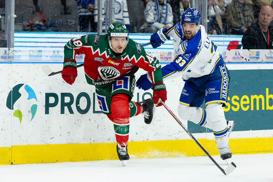 Frölundas Carl Klingberg och Leksands Eddie Larsson