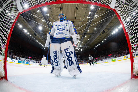 Leksands målvakt Filip Larsson deppar