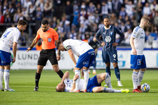 IFK Norrköpings Kevin Höög Jansson har ont