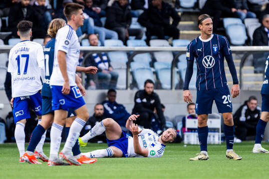 IFK Norrköpings Kevin Höög Jansson reagerar