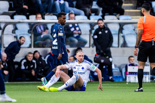 IFK Norrköpings Kevin Höög Jansson reagerar