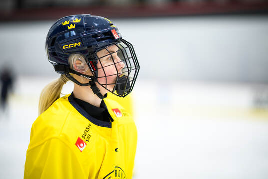 Mira Hallin of Sweden at a practice session