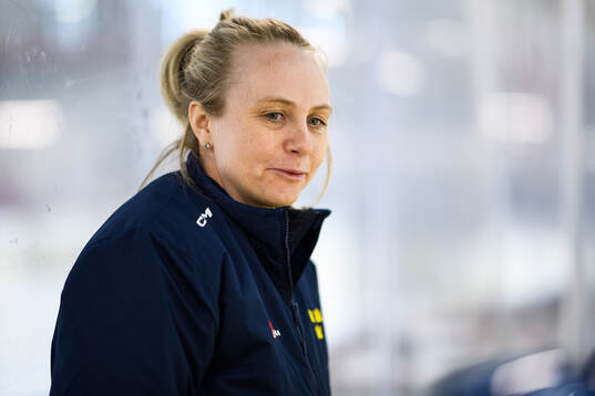 Fitness trainer Ida Kyrilis of Sweden at a practice session