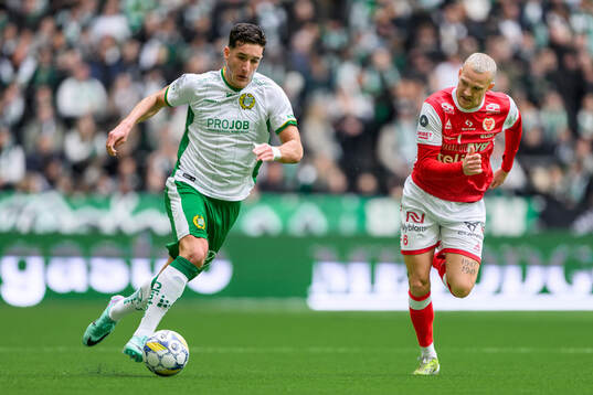 Hammarbys Deniz Gul och Kalmars Rasmus Sjöstedt