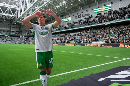 Hammarbys Jusef Erabi jublar
