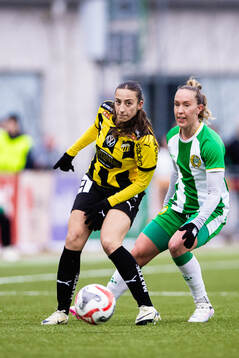 Häckens Rusul Rosa Kafaji och Hammarbys Julia Roddar