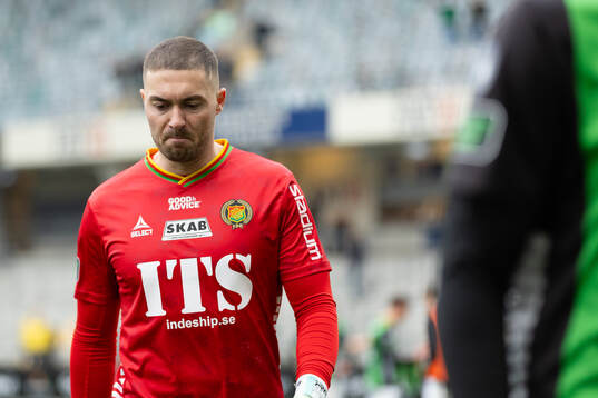 GAIS målvakt Mergim Krasniqi deppar