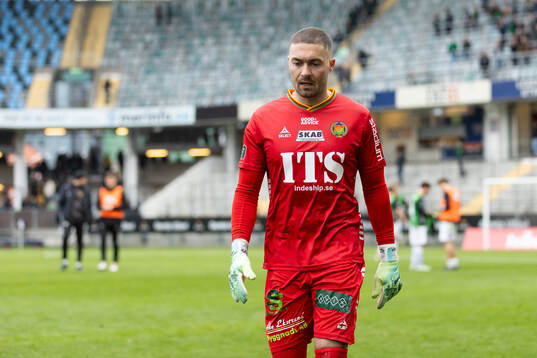 GAIS målvakt Mergim Krasniqi deppar