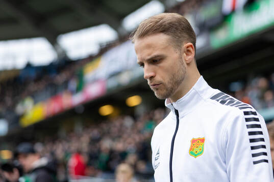 GAIS  Gustav Lundgren innan fotbollsmatchen i Allsvenskan