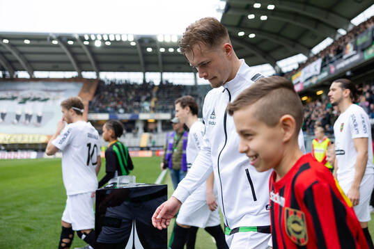 GAIS Alexander Ahl Holmström innan fotbollsmatchen i