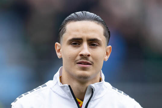 GAIS Amin Boudri på line up innan fotbollsmatchen i