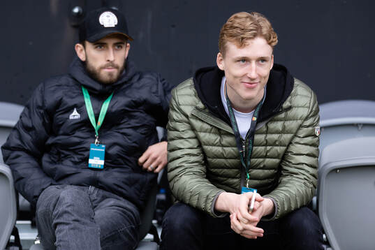 GAIS Jack Cooper Love och Filip Beckman innan