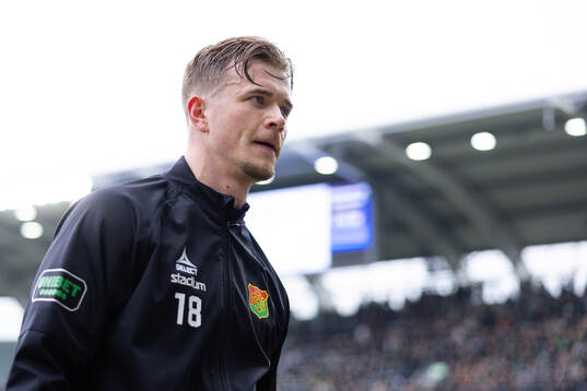 GAIS Alexander Ahl Holmström innan fotbollsmatchen i