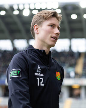 GAIS Robin Frej innan fotbollsmatchen i Allsvenskan mellan