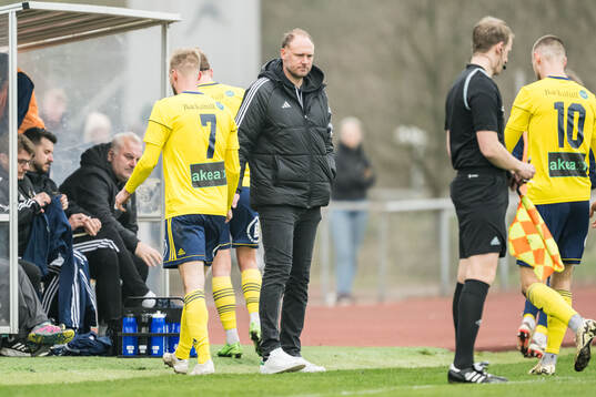 Ängelholms Robin Nilsson och huvudtränare Andreas