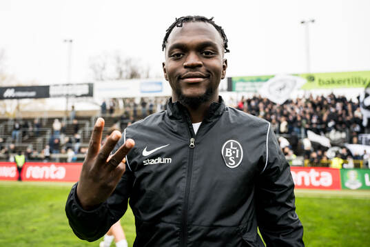 Landskronas Kofi Asare jublar