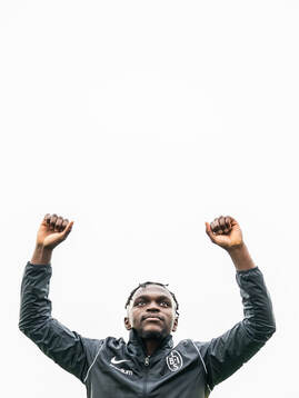 Landskronas Kofi Asare jublar