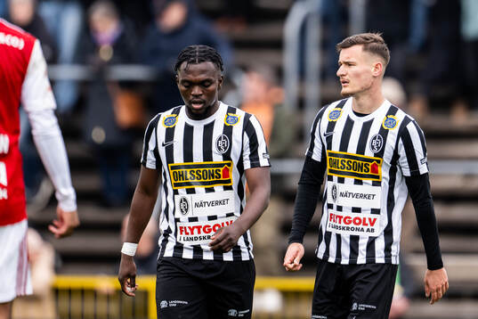 Landskronas Kofi Asare och Robin Dzabic