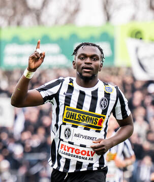 Landskronas Kofi Asare jublar
