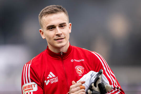 Sandvikens IFs målvakt Felix Jakobsson