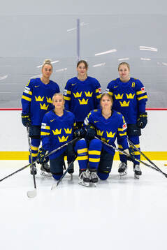 Back row from left, Wilma Sundin, Linnéa Andersson and
