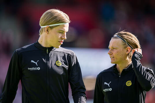 Jens Petter Hauge and August Mikkelsen of Bodø/Glimt