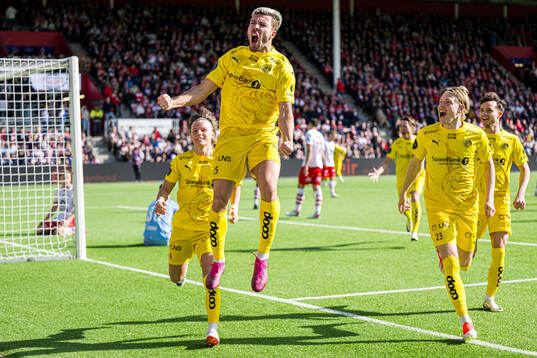 Fredrik Bjørkan of Bodø/Glimt celebrates