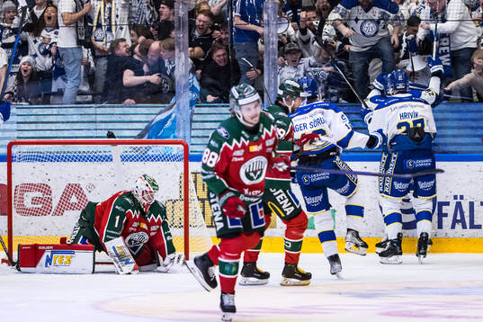 Leksands Patrik Norén jublar