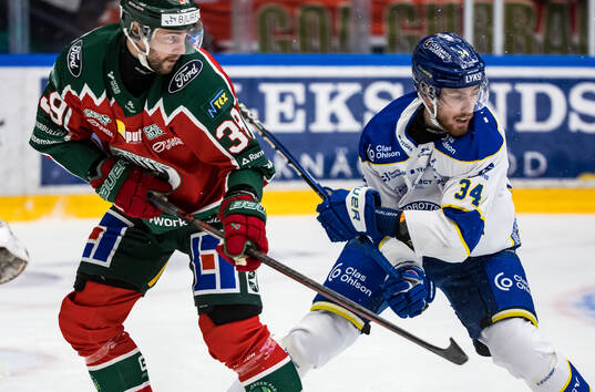 Frölundas Mikael Ruohomaa och Leksands Peter Cehlarik
