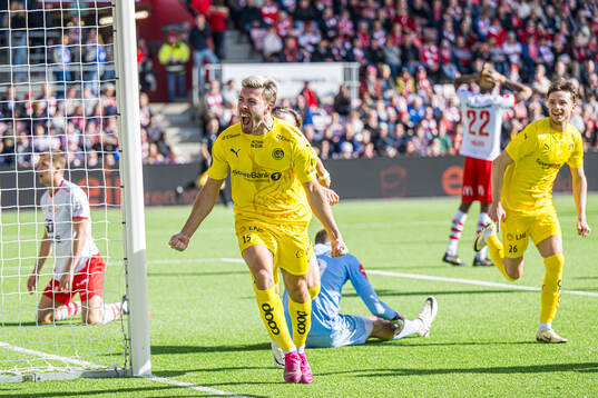 Fredrik Bjørkan of Bodø/Glimt celebrates