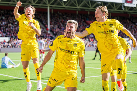 Fredrik Bjørkan of Bodø/Glimt celebrates
