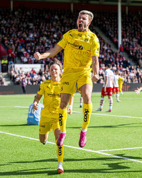 Fredrik Bjørkan of Bodø/Glimt celebrates