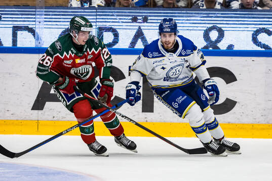 Frölundas Isac Heens och Leksands Lucas Elvenes