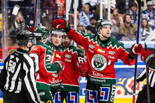 Frölundas Henrik Tömmernes jublar